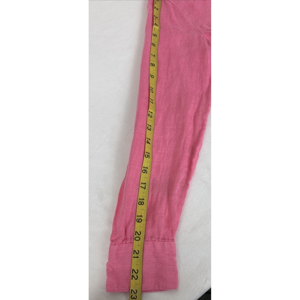 Joie 100% Linen Button Up Shirt Top Womens Small Pink Coastal Beach NE Summer - Picture 8 of 8